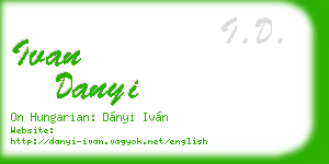 ivan danyi business card